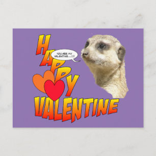 Happy Valentijn Meerkat Briefkaart 