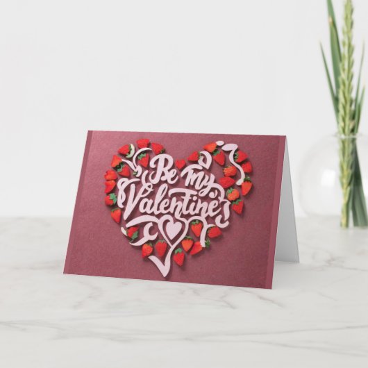 Happy Valentijn roze hart kaart 3d papercut (Voorkant)
