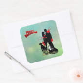 Happy Valentijn Vierkante Sticker (Envelop)