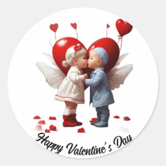 Happy Valentijn's Day aangepaste valentijnen Ronde Sticker