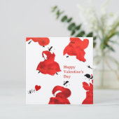 Happy Valentijns-kaart Kaart (Staand voorkant)