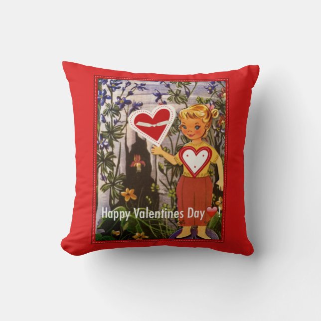 Happy Valentijns Pillow Kussen (Voorkant)
