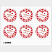 Happy Valentijns Ronde Sticker (Vel)