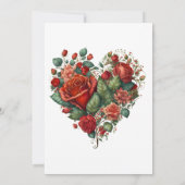 Happy Valentijn's Rozen Bruiloft Kaart (Achterkant)