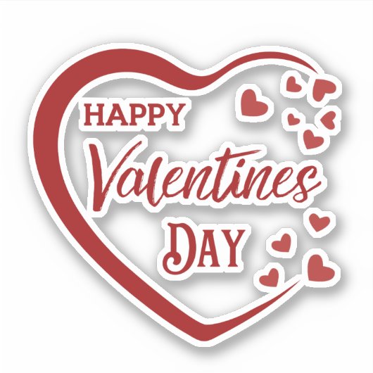 Happy Valentijns Sticker (Voorkant)