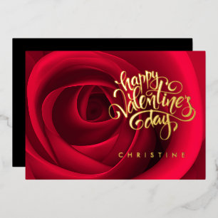 Happy Valentijnsdag, aangepaste naam Folie Kaart