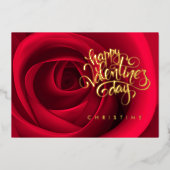 Happy Valentijnsdag, aangepaste naam Folie Kaart (Voorkant)