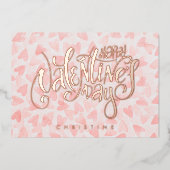 Happy Valentijnsdag, aangepaste naam Folie Kaart (Voorkant)