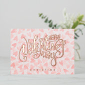 Happy Valentijnsdag, aangepaste naam Folie Kaart (Staand Voorkant)