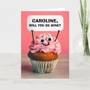 Happy Valentijnsdag aangepaste naam Schattigee cup Feestdagen Kaart
