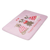 Happy Valentijnsdag Amerikaanse Pit Bull Terriers Badmat (Gekanteld)