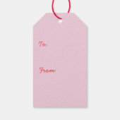 Happy Valentijnsdag Amerikaanse Pit Bull Terriers Cadeaulabel (Achterkant)