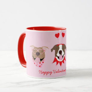Happy Valentijnsdag Amerikaanse Pit Bull Terriers Mok