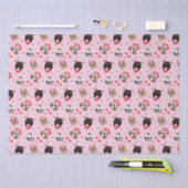 Happy Valentijnsdag Amerikaanse Pit Bull Terriers Tissuepapier (Craft)