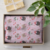 Happy Valentijnsdag Amerikaanse Pit Bull Terriers Tissuepapier (Geschenk)