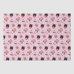 Happy Valentijnsdag Amerikaanse Pit Bull Terriers Tissuepapier