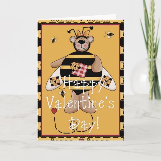 Happy Valentijnsdag Bumble Beer Kaart d1 (Voorkant)
