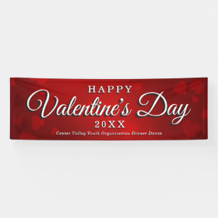 HAPPY VALENTIJNSDAG EVENEMENT RED HEARTS BANNER