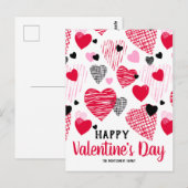 "Happy Valentijnsdag" Gepersonaliseerd Briefkaart (Voorkant / Achterkant)