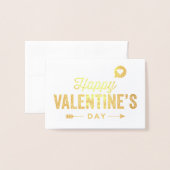 Happy Valentijnsdag Gold Foil - Aangepaste fotokaa Folie Kaarten (Voorkant met envelop)