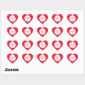 Happy Valentijnsdag Hart Stickers (Rood & Wit) (Vel)