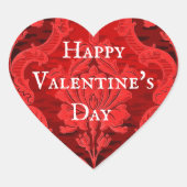 Happy Valentijnsdag hartsticker Hart Sticker (Voorkant)