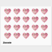 Happy Valentijnsdag Hearts Jouw tekst 20 STICKERS (Vel)