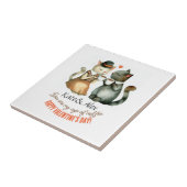 Happy Valentijnsdag katten Tegeltje (Zijkant)