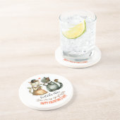 Happy Valentijnsdag katten Zandsteen Onderzetter (Zijkant)