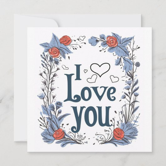 Happy valentijnsdag platte kaart (Voorkant)