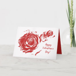 Happy Valentijnsdag Red Rose Holiday Kaart