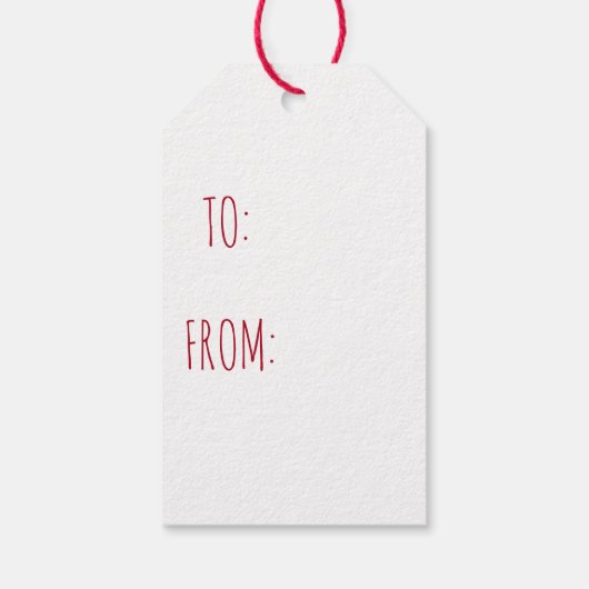 "Happy Valentijnsdag" Rood Waterverf hart Cadeaulabel (Achterkant)