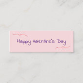 Happy Valentijnsdag Roze Paarse Rood van Teacher Contactkaartje (Voorkant)