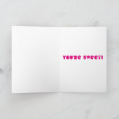 Happy Valentijnsdag Roze Pop Kaart (Binnen)