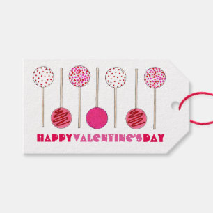 Happy Valentijnsdag roze Pop Poppen Gift Labels Cadeaulabel