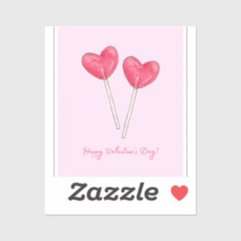 Happy valentijnsdag Sweet snoep hart lollipop Sticker