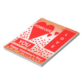 Happy Valentijnsdag tekst voor altijd liefde rood Notitieblok (Gedraaid)