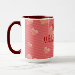 Happy Valentijnsdag Tiny Heart Shaped Font Mok
