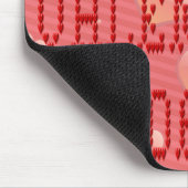 Happy Valentijnsdag Tiny Heart Shaped Font Muismat (Hoek)