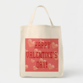 Happy Valentijnsdag Tiny Heart Shaped Font Tote Bag (Voorkant)
