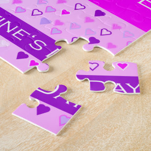 Happy Valentijnsdag voor liefde hartenroze Legpuzzel