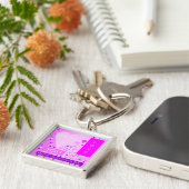 Happy Valentijnsdag voor liefde hartenroze Sleutelhanger (Zijkant)