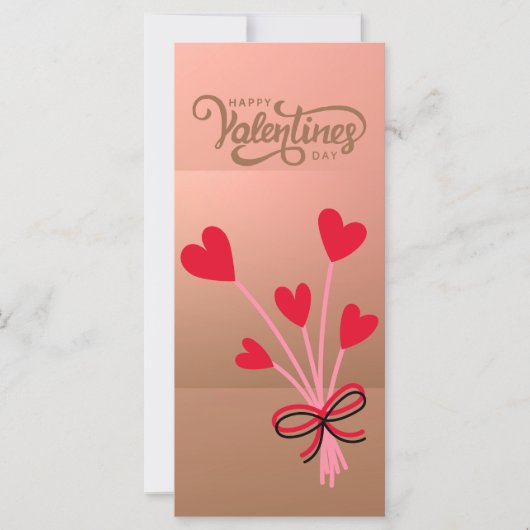 Happy Valentijnsdag Vriendschap Flat Kaart (Voorkant)