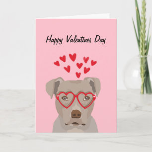 Happy Valentijnse - fawn pitbull dog Feestdagen Kaart