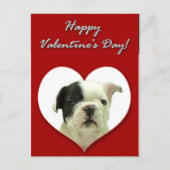 Happy Valentijns's Franse Bulldog puppy briefkaart (Voorkant)