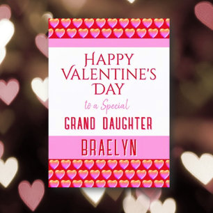 Happy Valentijns's Grand Daughter Card Feestdagen Kaart