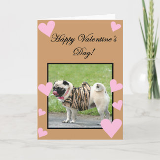 Happy Valentijns's Pug wenskaart Feestdagen Kaart