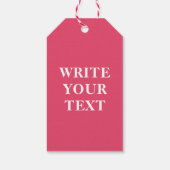 Happy Valentin Day Hearts Cute Red Gift Label Cadeaulabel (Achterkant)