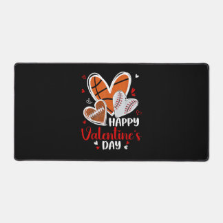 Happy Valentine Baseball Football Basketball Heart Bureaumat