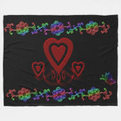 HAPPY VALENTINE DAAG FLEECE DEKEN (Voorkant (Horizontaal))